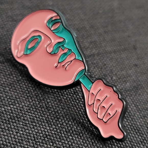 Pop Art Dramatic Mask Enamel Pin - Picture 1 of 10